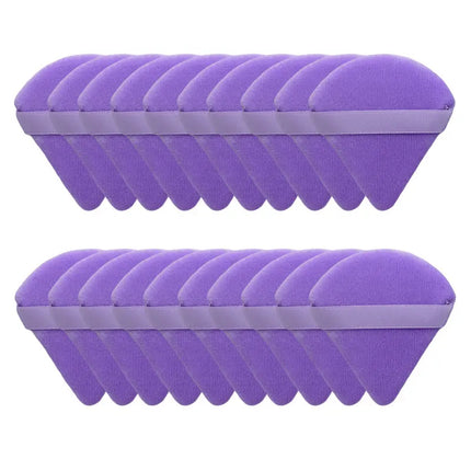 10/20Pcs Triangle Velvet Powder Puff Pizza Flours Mini Face Makeup sponge Cosmetics Washable Lightweight Makeup Tool