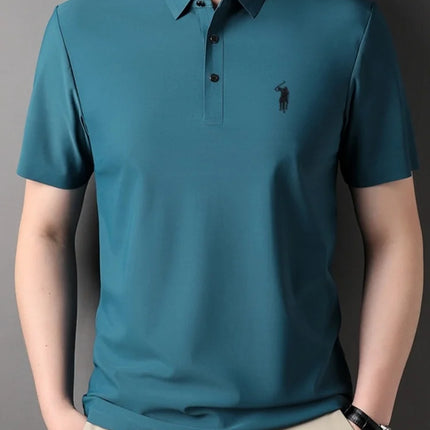 Luxury classic men's brand Paul original pony embroidered comfortable POLO shirt summer new casual breathable short sleeved top