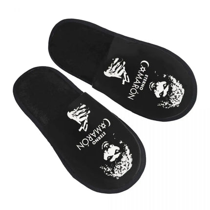 Custom Camaron De La Isla Memory Foam Slippers Women Comfy Warm Musician Flamenco Singer House Slippers