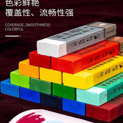 Kuelox Solid Oil Painting Pigment Mini 24/36/48Colors Exquisitely Artistic Water-Soluble Oily Pastels Crayon for Scratching