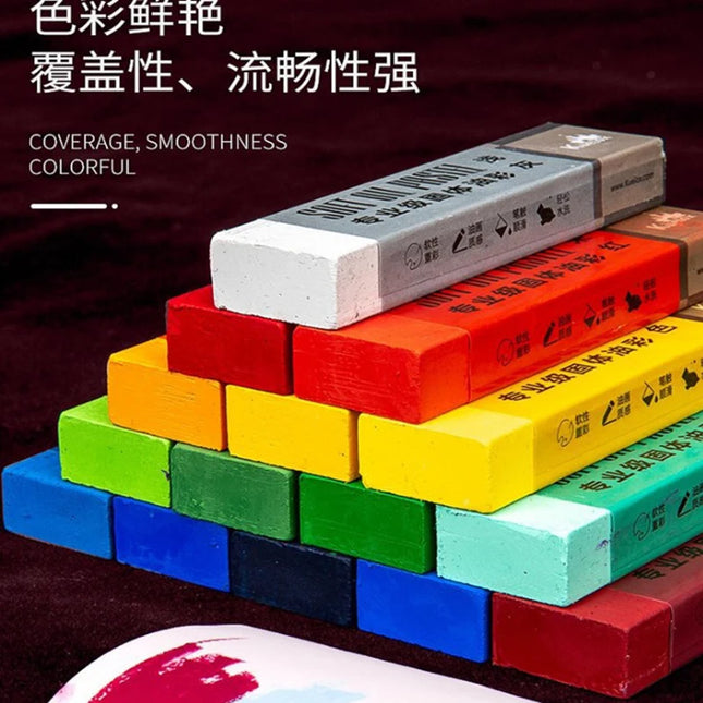 Kuelox Solid Oil Painting Pigment Mini 24/36/48 Colors Exquisitely Artistic Water-Soluble Oily Pastels Crayon for Scratching