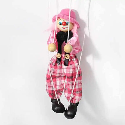 Wooden Marionette Puppets Pull String Puppet Clown Doll Birthday Christmas Gifts Theater Puppetry Party Favors For Kids Adults