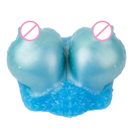 GEEBA Ultra-Realistic Blue Silicone Male Stroker Fantasy Breast Modeling Premium Adult Men Masturbator Body-Safe Adult Onahole