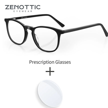 ZENOTTIC  Acetate Prescription glasses Men And Women Square Full-Rim Myopia Hyperopia Progressive Anti-Blue Light