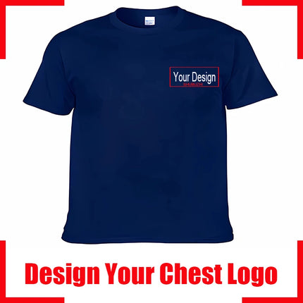 Tailor-made Custom Text Name Tsihrts Add Your Own Message Men's Cotton T-shirt Personalized Tee Your Design Men's Tshirt