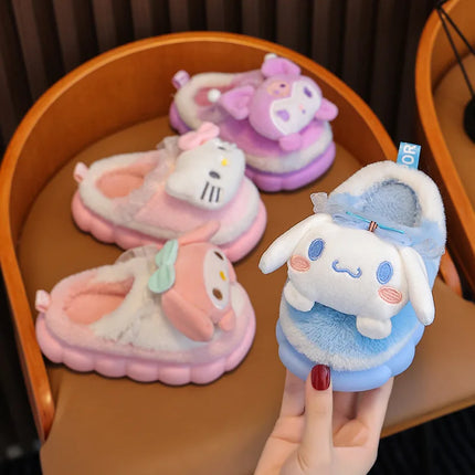 New Autumn And Winter Children'S Cotton Slippers For Boys And Girls Cute Cartoon Indoor Slippers For Infants And Young Children