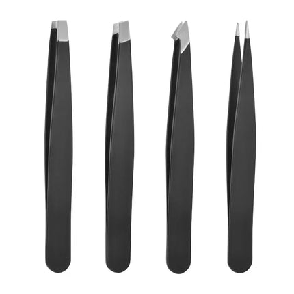 Stainless Steel Flat Slant Tip Eyebrow Eyelash Makeup Tweezer Beauty Tools Eyebrow Tweezers Facial Hair RemovalClip Tweezers