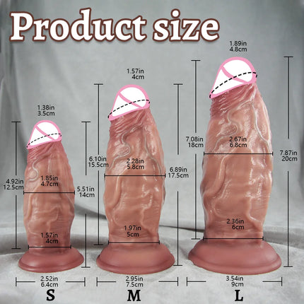 3 Sizes Realistic Anal Dildo Soft Huge Penis Suction Cup Anal Sex Toys For Woman Vagina Adult Masturbator Cock Big Dick buttplug