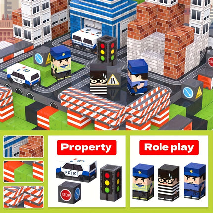 Puzzle Learning Magnetic Blocks, Can Be Constructed, Dismantled, and Rebuilt Freely, Enhancing Concentration and Imagination