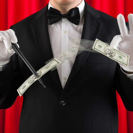 Penetration Pen Magic Pen Mystery Trick Pen The Classic Pen Through a Dollar Magic Prop Gift for Magic Beginner Adult Kids Teens