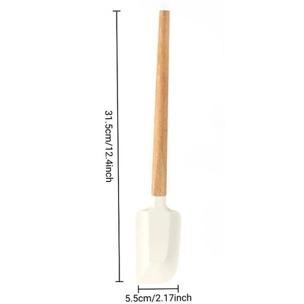 Non-baking Stick Silicone Spatula with Wooden Handle–Cake Icing&Jam Spreader,Cream Butter Cooking Baking Spatula Heat Resistant