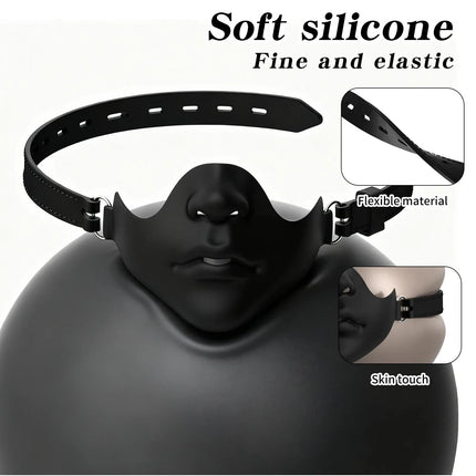 Full Silicone Mouth Gags BDSM Breathable Ball Gag Adjustable Belt Bondage Restraints Adult Games Sex Toys for Couple Role Play