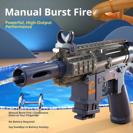 M416 Manual Continuous Firing Water Gun Large Capacity Folding Water Play Toy Outdoor Summer Water Play Artifact