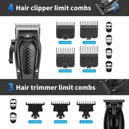 HIENA Pro Hair Clipper Set High Power Portable Cordless Hair Cutting Machine Men's Professional Electric Beard Shaving Razors
