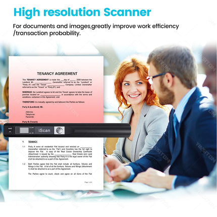 iScan01 Portable A4 Document Reader Scanner 900DPI For Contract Books Office Business Handheld Mobile Scanners JPG PDF Format