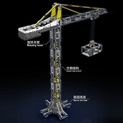 MOULD KING 17004 Technical Engineering Crane Building Sets Tower Crane Building Blocks Remote Control Car Educational Bricks Toy