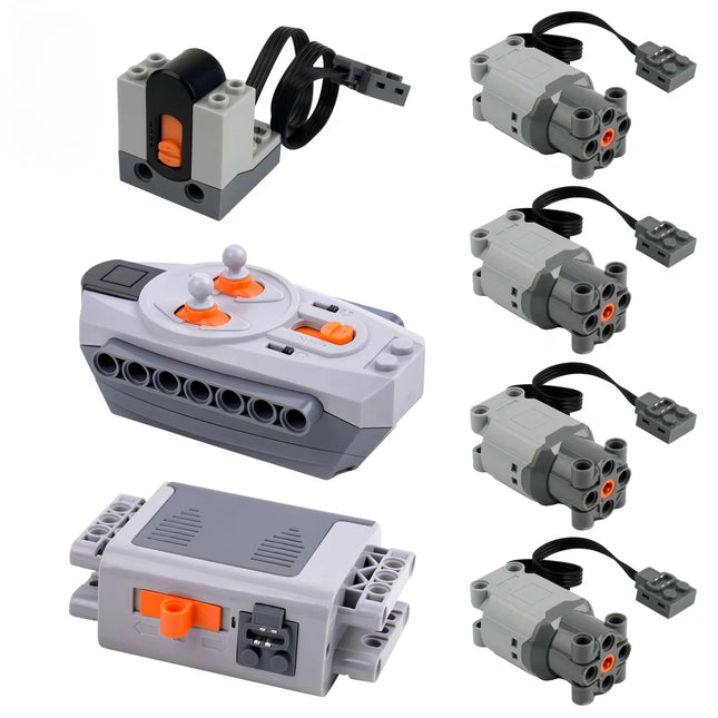 Technical MOC 88003 Power Functions Bricks Kit with 4PCS L Motors & IR Remote Control for legoeds Building Blocks Battery Box