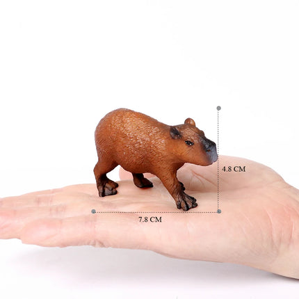 Realistic Forest Wild Animal Capybara Beaver Badger Wolverine Raccoon Meerkat Badger Model Figure Collector Toys for Kids