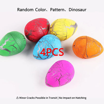 4PCS Big Size Magic Crack & Hatching Dinosaur Eggs Water Grow Animal Novelty Educational Science Toy for Kids Birthday Gift