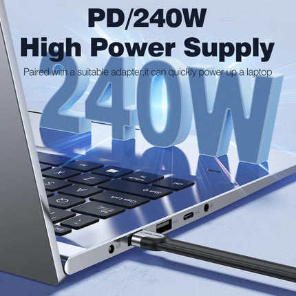 40Gbps Thunderbolt 4 USB C Full Function Cable Flat USB 4 Date Cable 0.15m 1m 8K PD 240W Cord for Thunderbolt3 iPhone 15/16 SSD
