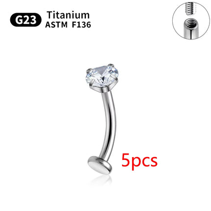 ASTM F136 Titanium 14G Belly Button Rings piercing set Nose Stud Labret Lip Stud Earring Eyebrow Body Jewelry For Women