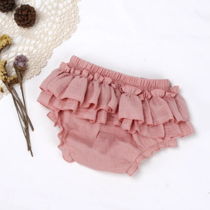 Double Layers Baby Girls Tutu Skirt Shorts Summer Cozy Muslim Cotton Baby Bloomers Toddler Short Pants Children Pettiskirt 0-3y