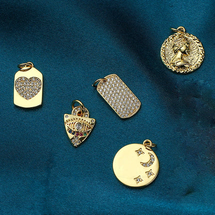 Heart Eye Star Charms for Jewelry Making Supplies Gold Color Angel Evil Blue Eye Pendant Design Diy Charms for Earrings Necklace