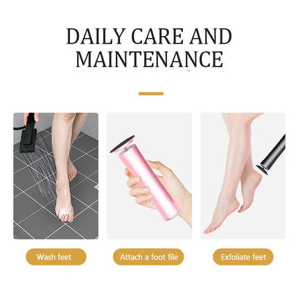 Electric Pedicure Tools Foot Care File Leg Heels Remove Dead Skin Callus Remover Feet Clean Care Machine & Replacement Sandpaper