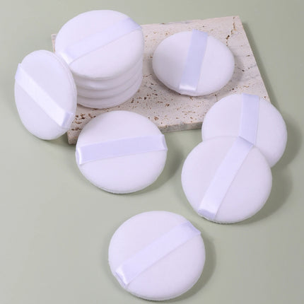 2-5-10-20Pcs Portable and Practical High-Grade White Round Powder Puff for Base and Fixing Makeup