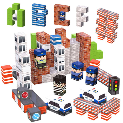 Puzzle Learning Magnetic Blocks, Can Be Constructed, Dismantled, and Rebuilt Freely, Enhancing Concentration and Imagination