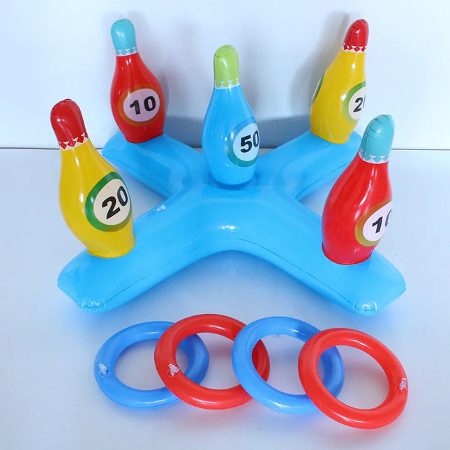 Inflatable toys Swimming Pool Beach accessories Inflatable Ring Throwing Ferrule Game Set Floating Toys Beach Fun Summer Water