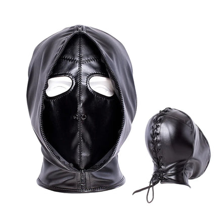 Unisex Intimate Bondage Collection with Adjustable Upper Body Harness Glove Hood Mask for Couple Opaque Binding Adult Sex Toys