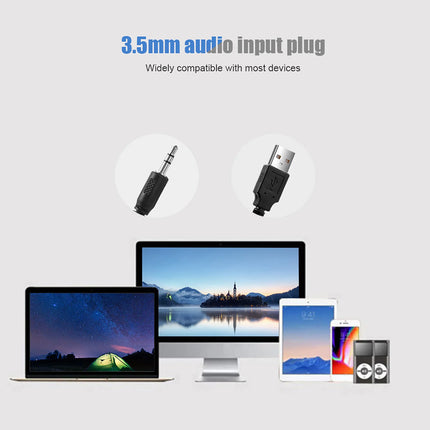 Portable Soundbar USB Wired Stereo Soundbar Music Player Bass Surround Sound Box 3.5mm Input for PC Cellphones Stereo Soundbar