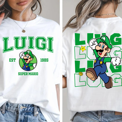 Super Mario Yoshi T-shirt Men and Women Summer Cotton Clothing Cartoon High Quality Round Neck Short Sleeved Tee Streetwear