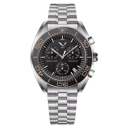 New 007 Specht&Sohne Sports Watches For Men Top Brand Luxury Steel Wrist Watch Fashion Japan VK68 Chronograph Relogio Masculino