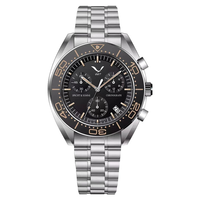 New 007 Specht&Sohne Sports Watches For Men Top Brand Luxury Steel Wrist Watch Fashion Japan VK68 Chronograph Relogio Masculino
