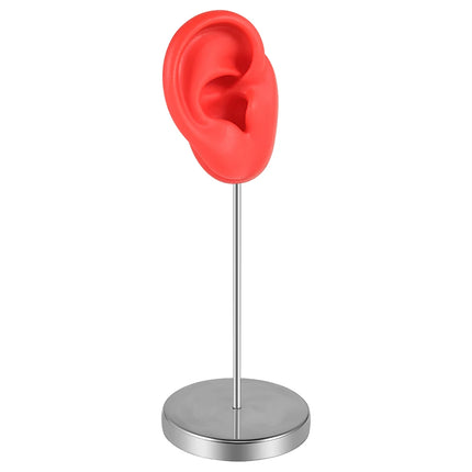 Soft Silicone Ear Model Tattoo Practice Body Jewelry Display Piercing Tools Earring Display Tool Metal Display Stand Kit