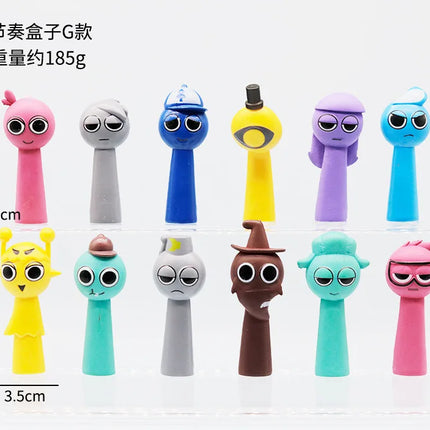 High Quality Sprunki Action Figures 12 Pack Rhythm Box Game Peripheral Collectible Model Dolls Desktop Ornaments For Game Fans