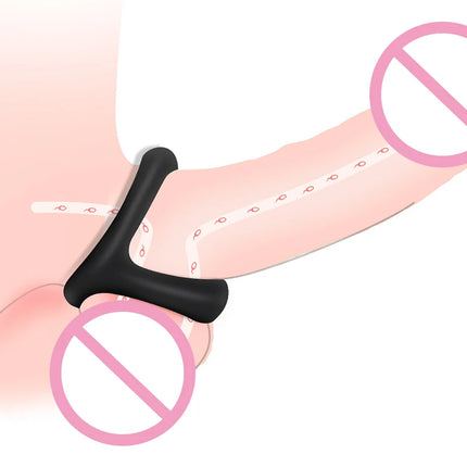 Soft Silicone Penis Cock Ring Set Male Ball Scrotum Stretcher Penis Lock Cock Ring Delay Ejaculation Enlargement Sex Toy Big Man