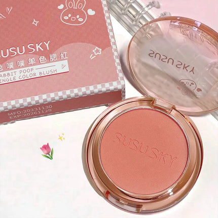 SUSU SKY Rabbit Monochrome Blush Matte Matte Long-lasting Color Not Easy to Fly Whitening Rouge