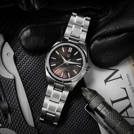 Watchdives WD0003C ice Crack Dial 38mm Men Watch VH31 Sweep Seconds Quartz Movement Sapphire Luminous 10Bar Waterproof Watches