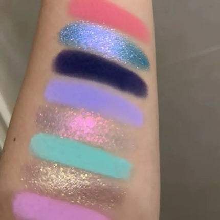 8 Colors Gothic Pearlescent Purple Eyeshadow Palette Oil Painting Style Matte Punk Metallic Chameleon Smoked Eye Pigment Makeup