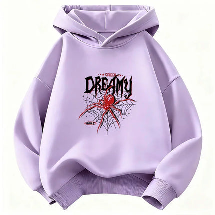 Hip Hop Spider Streetwear Hoodie Kids Children's Sweatshirt Cute Harajuku Hoody for Boys Girls Autumn Winter Casual Hoodies