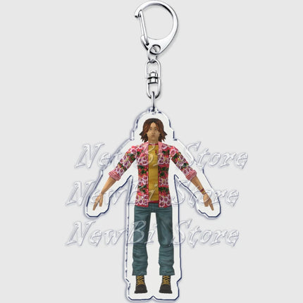 Hot Horror Game Mouthwashing Keychains for Accessories Bag Jimmy Curly Anya Daisuke Sallyface Swansea Keyring Jewelry Fans Gifts
