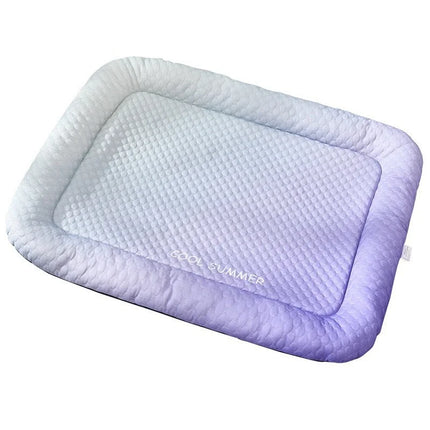 Pet Cooling Mat Foldable Breathable Dog Bed Solid Color Portable Pet Sleeping Pad for Home Outdoor Travel and Daily Use