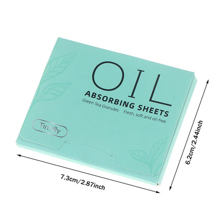 {Winter4} 100 Sheets/Box Oil-Absorbing Paper With Mirror & Puff Portable Oil-Holding Bamboo Charcoal Paper For Makeup