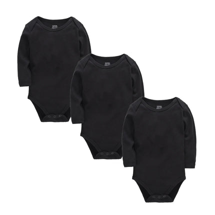 1/3 Pcs KAVKAS Baby Clothing Rompers Boys 100% Cotton Plain Bodysuit Girls Blank Muslin Jumpsuit 0-24 Months