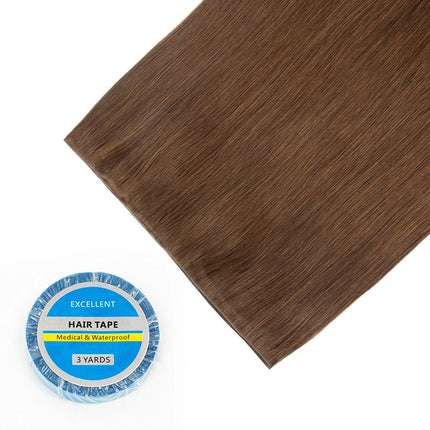 Long Flat Weft Invisible Tape Bundles Human Hair PU Skin Weft Hair Extension Injected Seamless & No-Glue Tape On Hair Weft