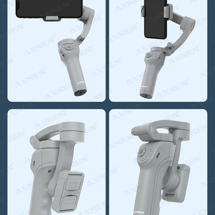 Handheld 3-Axis Gimbal Stabilizer for Smartphone, for iPhone Cellphone Record Video Vlog Phone Anti-Shake with Fill Light