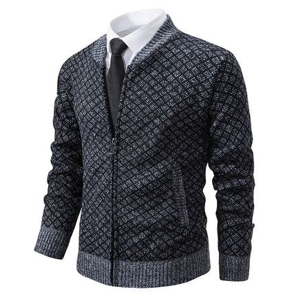 LEGIBLE 2025 Men's Sweaters Autumn Winter Wool Zipper Cardigan Sweaters Man Casual Knitwear Sweatercoat Male